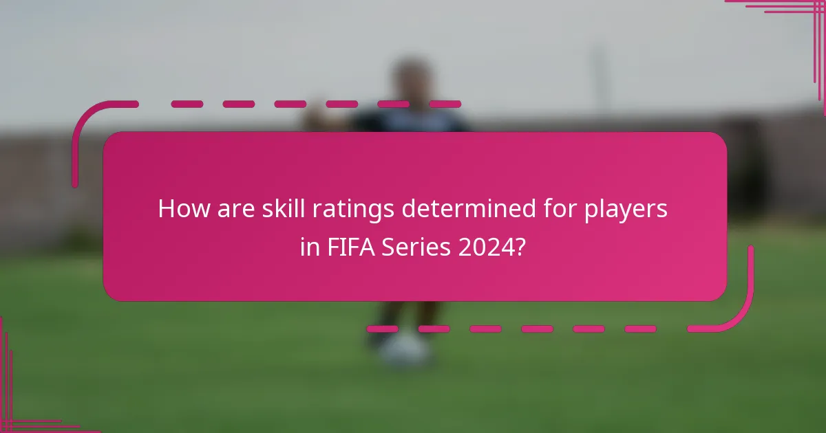How are skill ratings determined for players in FIFA Series 2024?