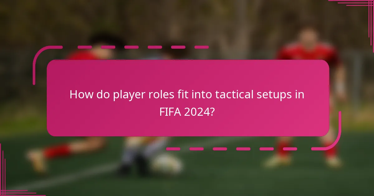 How do player roles fit into tactical setups in FIFA 2024?