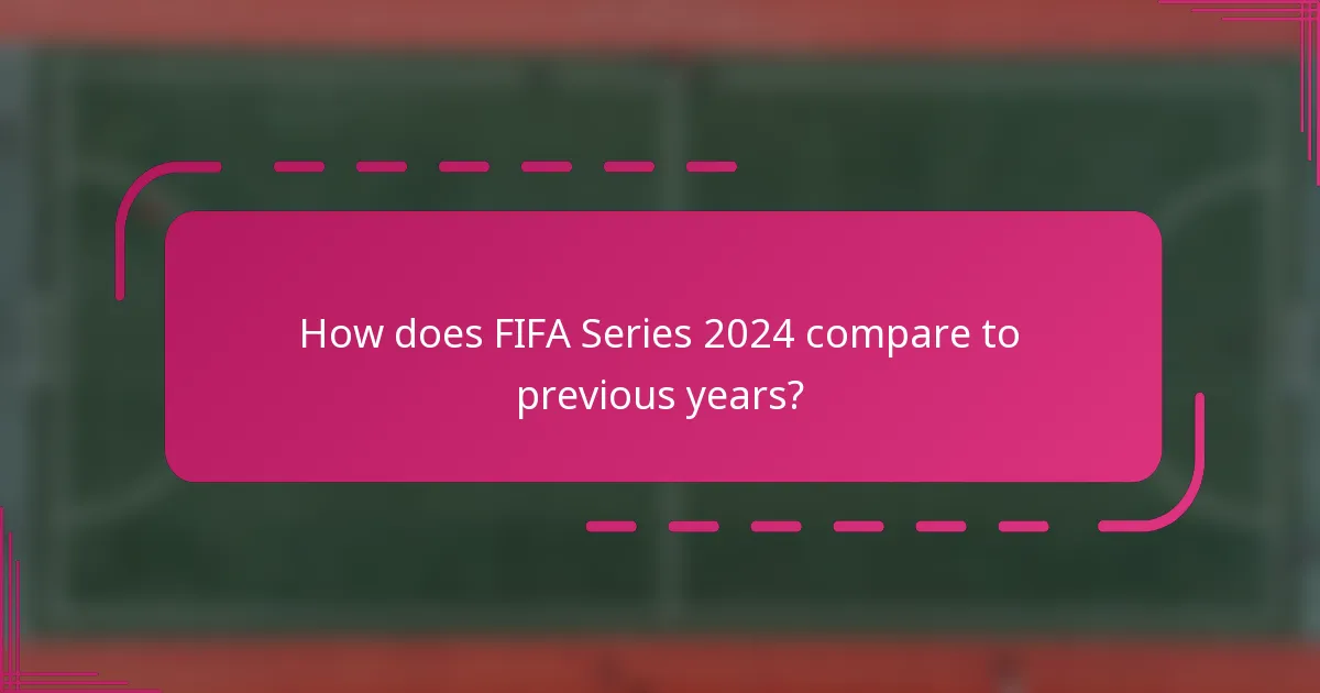 How does FIFA Series 2024 compare to previous years?