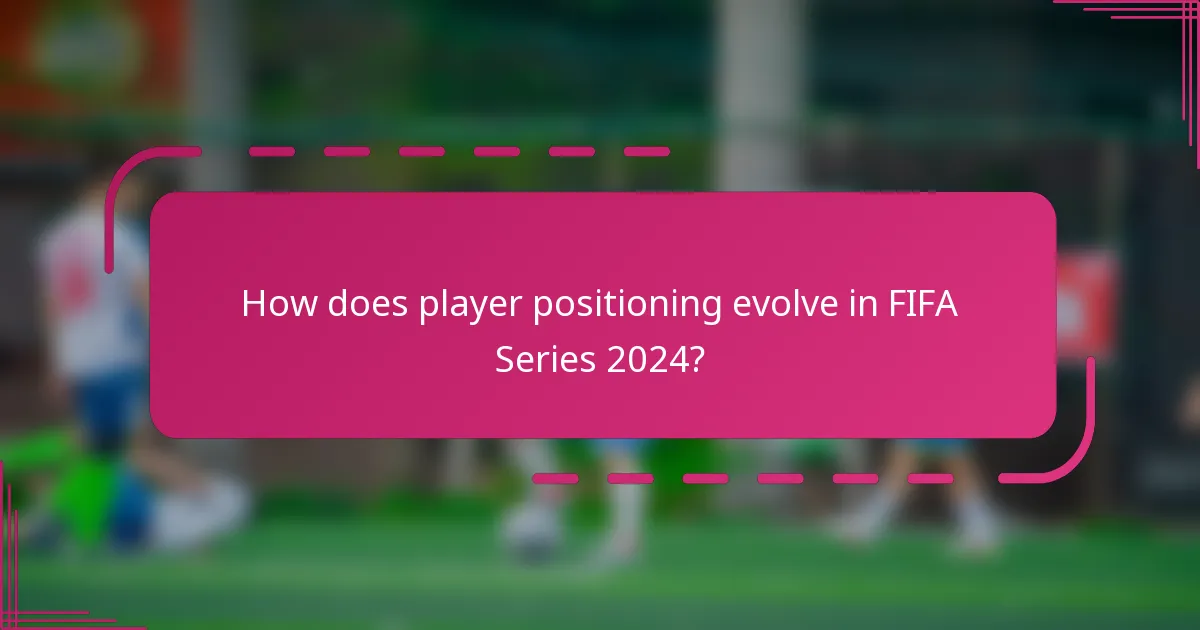 How does player positioning evolve in FIFA Series 2024?