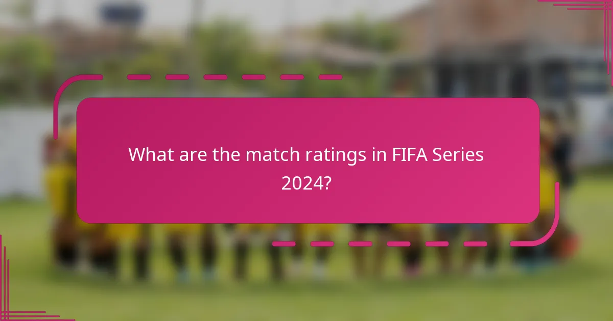 What are the match ratings in FIFA Series 2024?