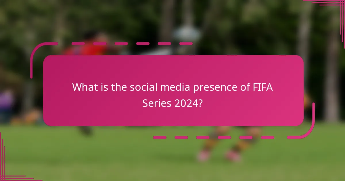 What is the social media presence of FIFA Series 2024?