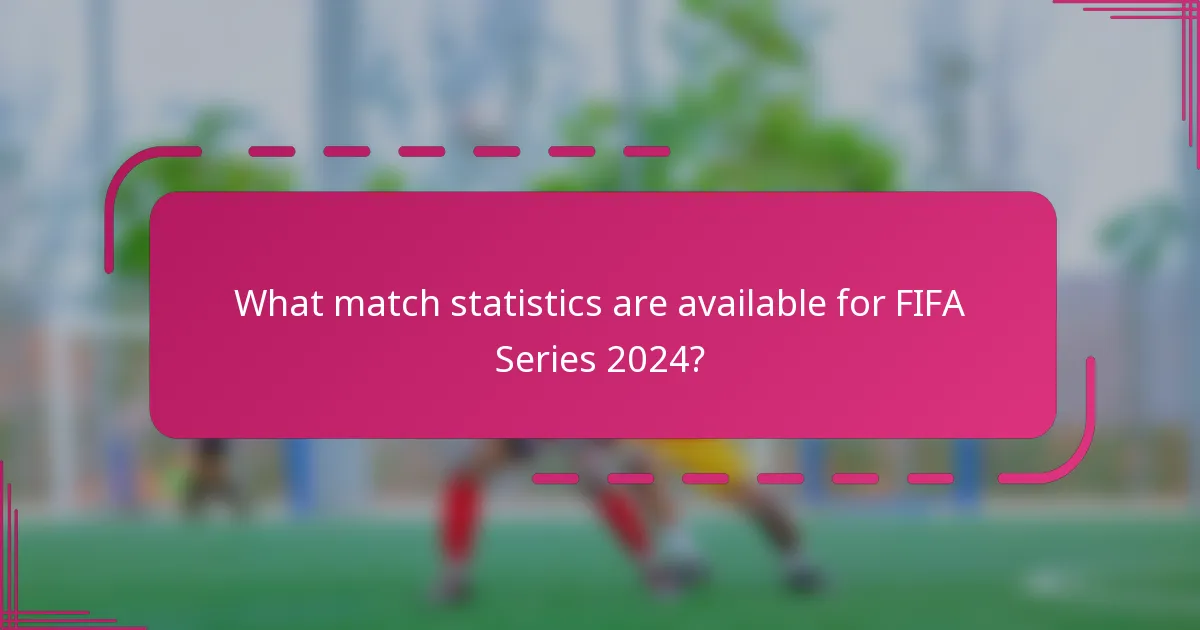 What match statistics are available for FIFA Series 2024?