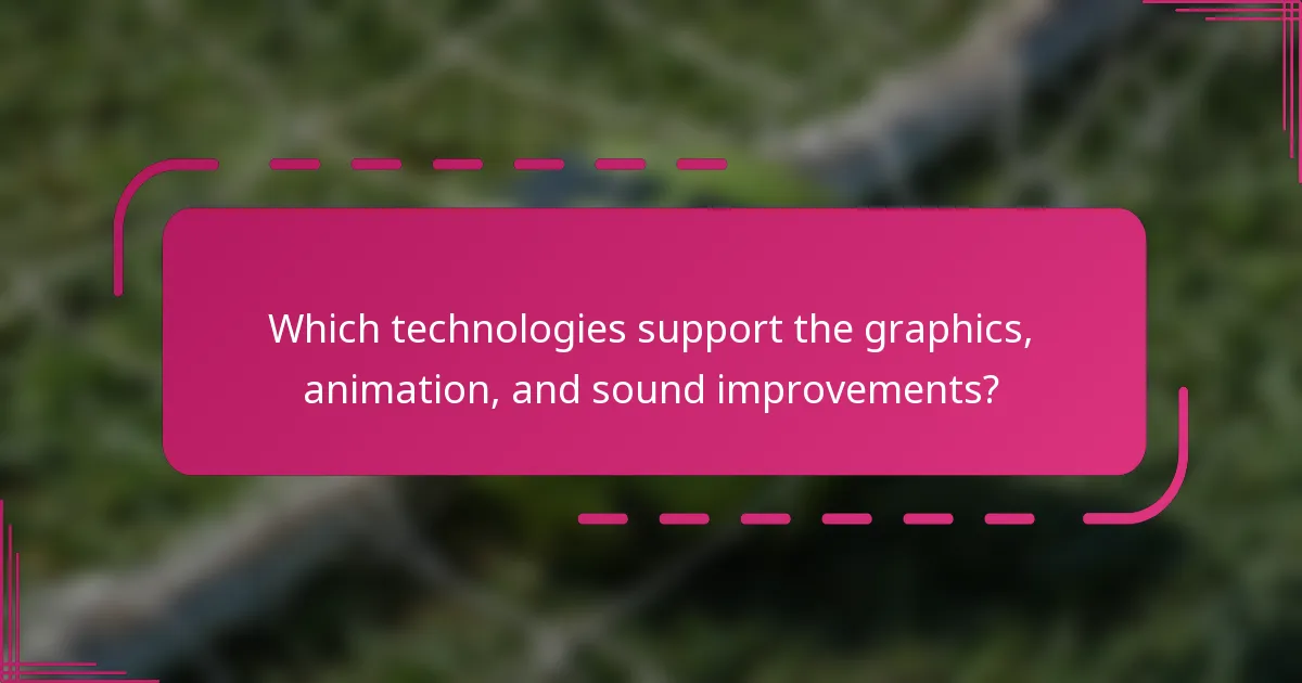 Which technologies support the graphics, animation, and sound improvements?